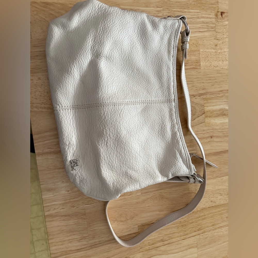 The Sak Cream Leather Shoulder Bag